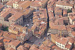 The town of Cortona seen from above